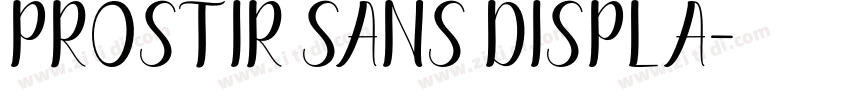 Prostir sans Displa字体转换
